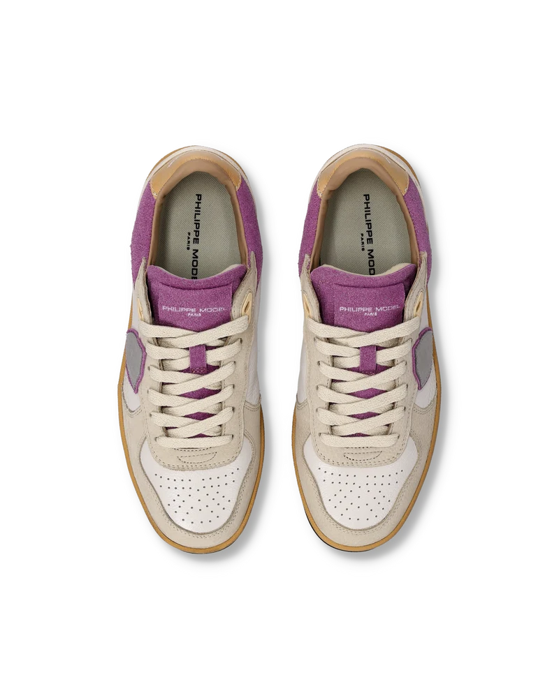 Sneakers Pgal Women, White Fuchsia Beige