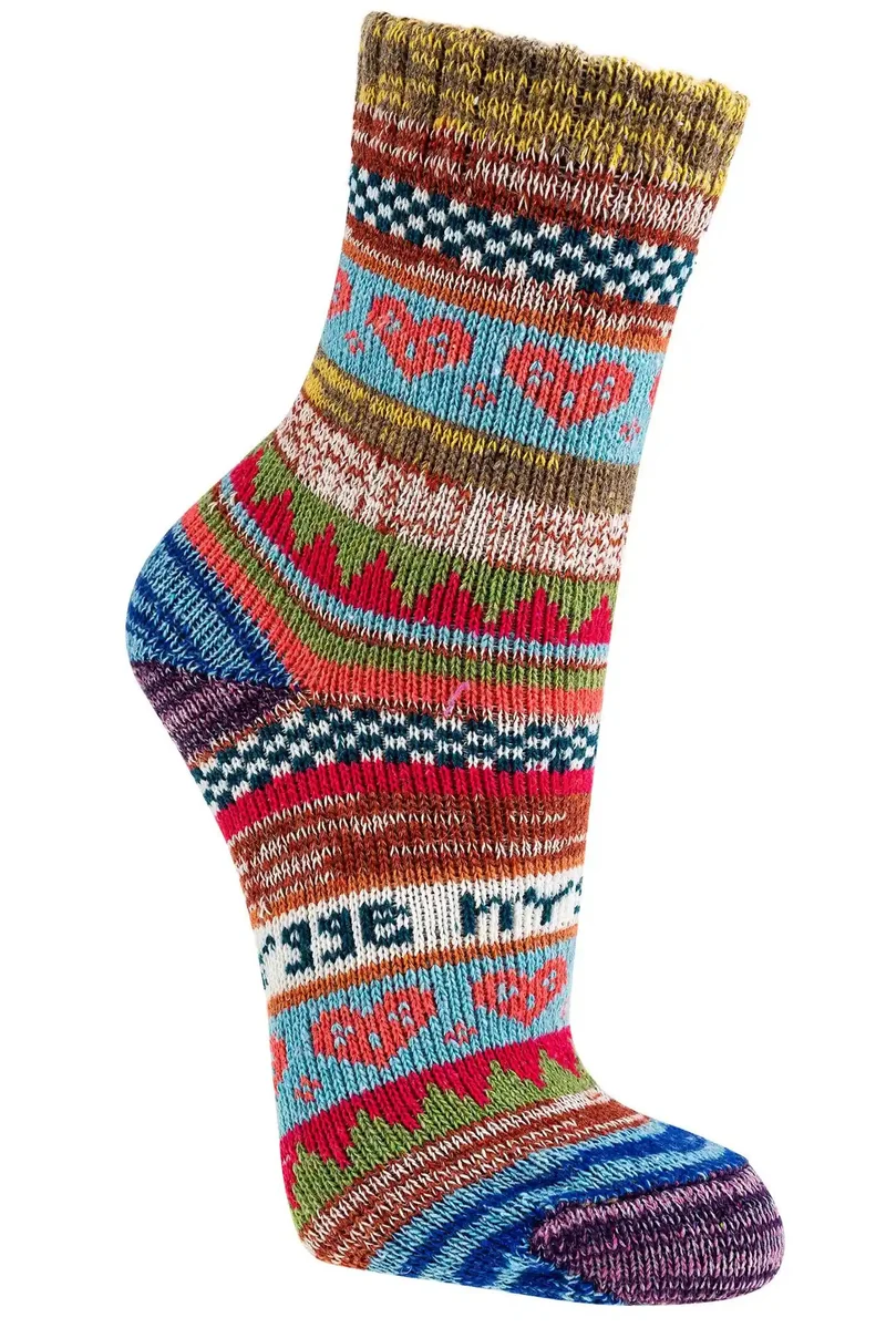 Kindersocken ohne Naht bunt im Norweger-Look | 3 oder 6 Paar (Gr. 15–34)