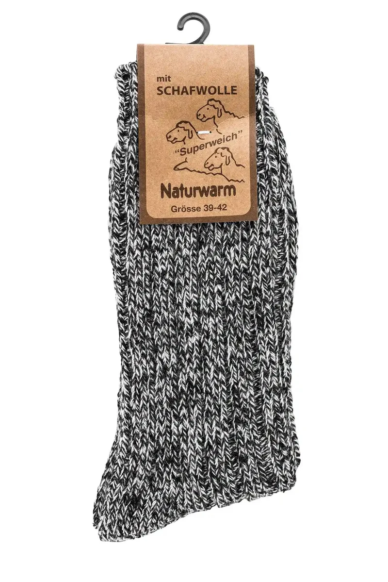 Norweger Socken warm & weich mit Wolle | 3 oder 6 Paar (Gr. 39–46)