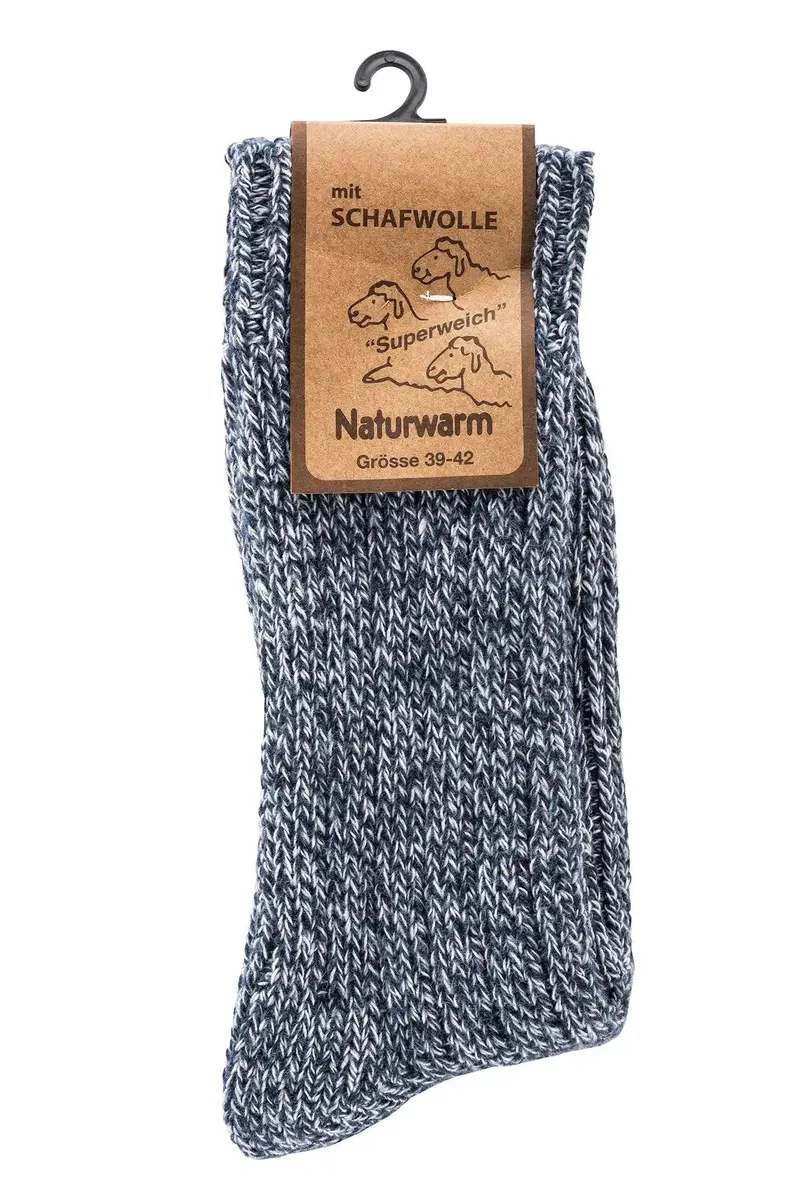 Norweger Socken warm & weich mit Wolle | 3 oder 6 Paar (Gr. 39–46)