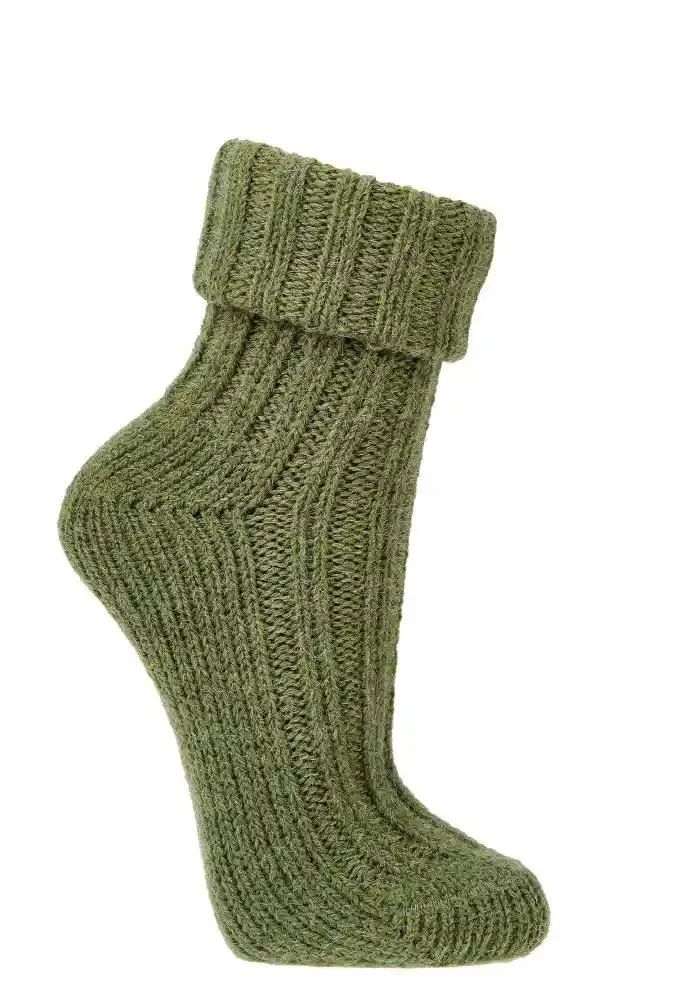 Warme Wollsocken mit Alpakawolle in Trendfarben im 2 Paar Pack