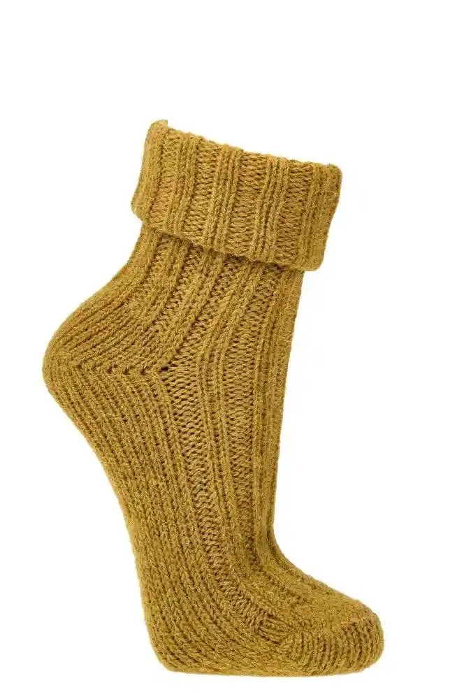 Warme Wollsocken mit Alpakawolle in Trendfarben im 2 Paar Pack