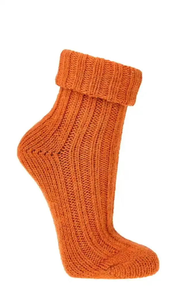 Warme Wollsocken mit Alpakawolle in Trendfarben im 2 Paar Pack