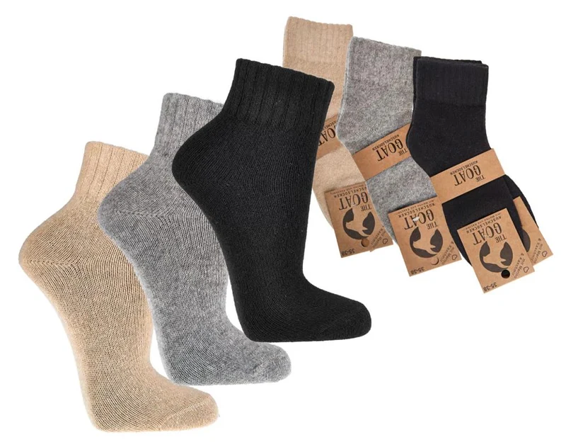 Kurzschaft Wollsocken aus Merinowolle und Kaschmir | 2 Paar | Größen 35-42