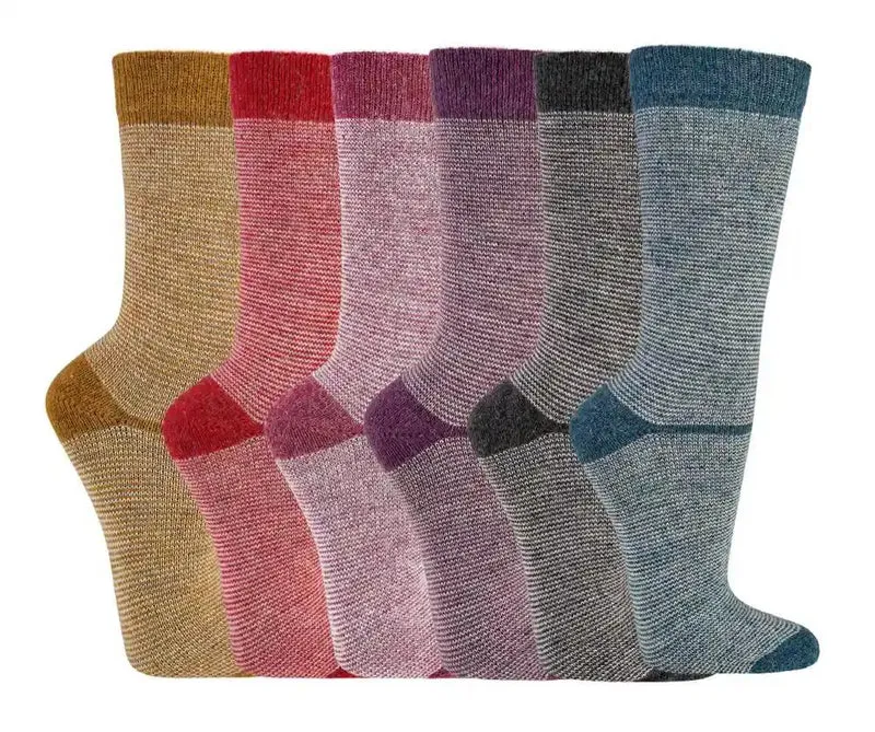 Ringel Wollsocken mit Alpakawolle und Merinowolle | 2 Paar
