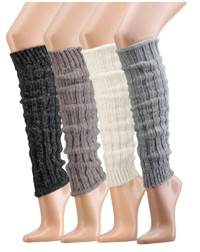 Grobstrick Beinstulpen mit Alpaka und Schafwolle One Size