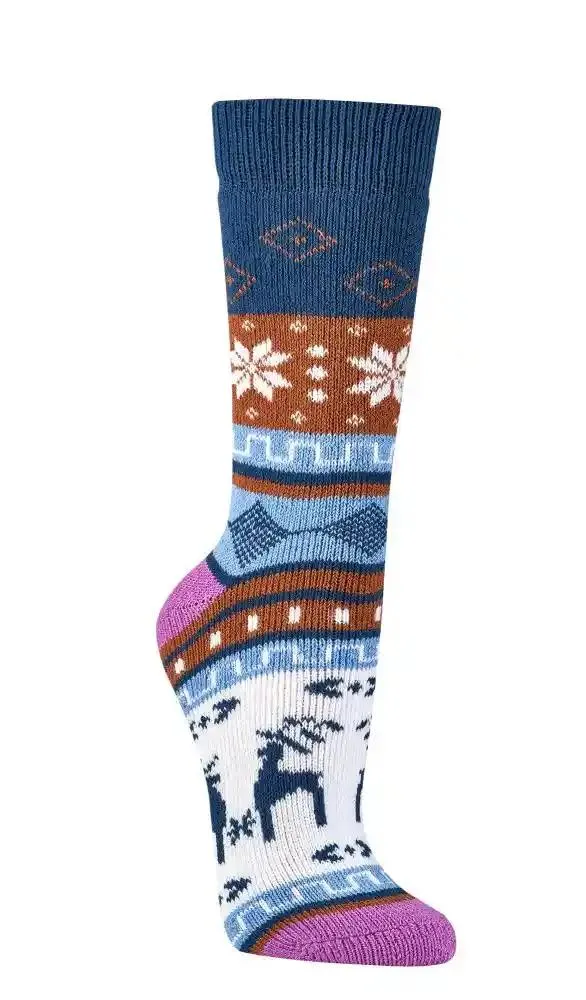 Bunte Hygge Norwegersocken aus Baumwolle für den Winter 2 | 4 Paar