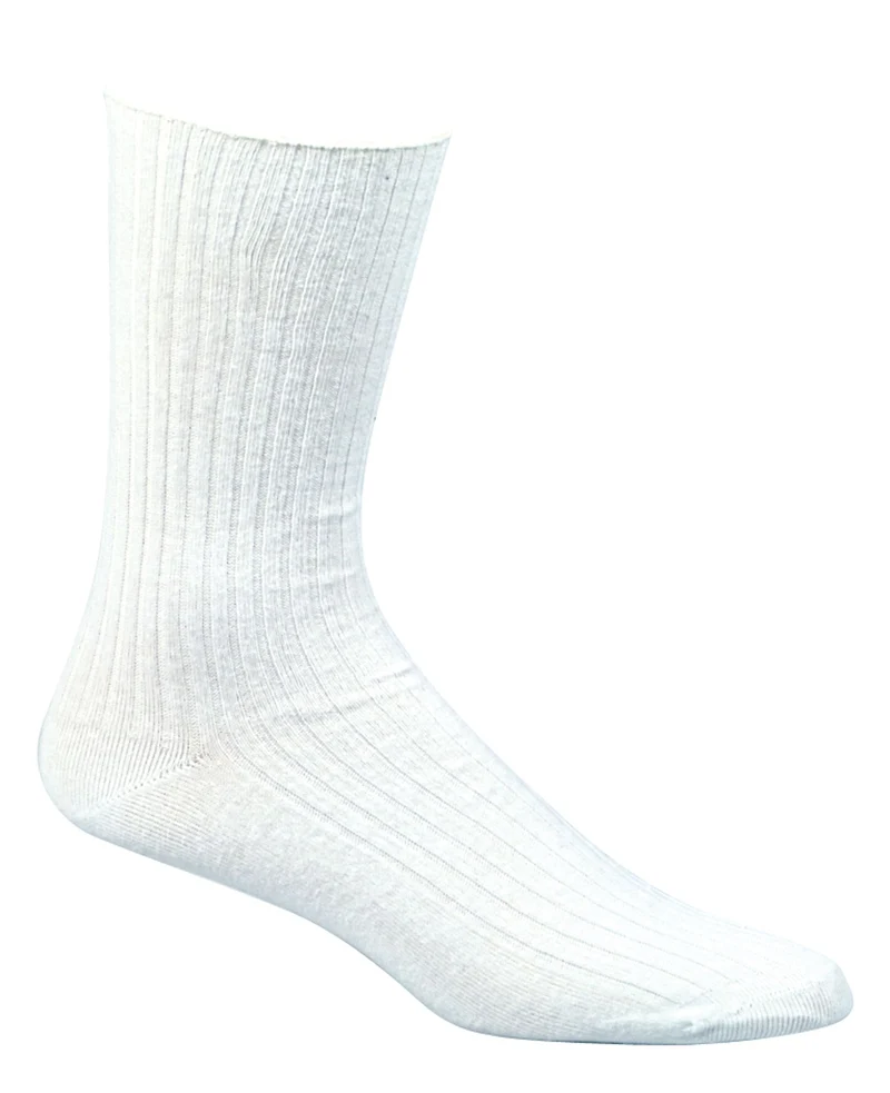 Arzt- und Schwesternsocken weiß aus 100% Baumwolle ohne Gummidruck, kochfest