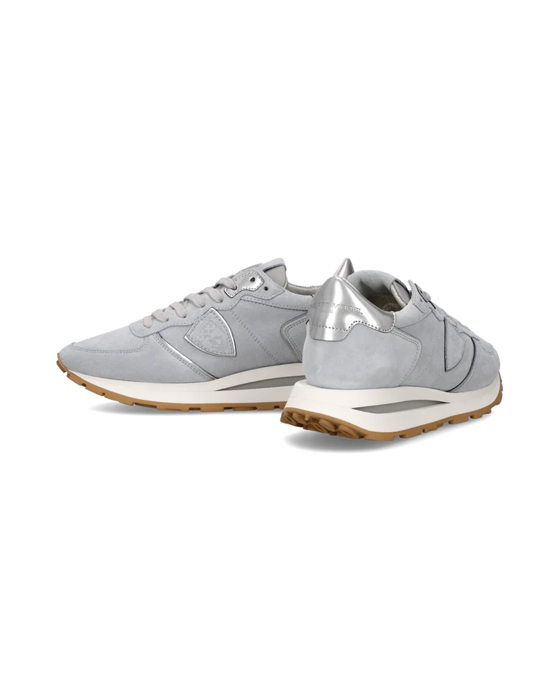 Sneakers Tropez Haute Women with metallic details, Light Blue