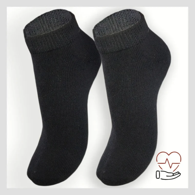 Für Diabetiker entwickelte Sneaker Socken schwarz oder weiß