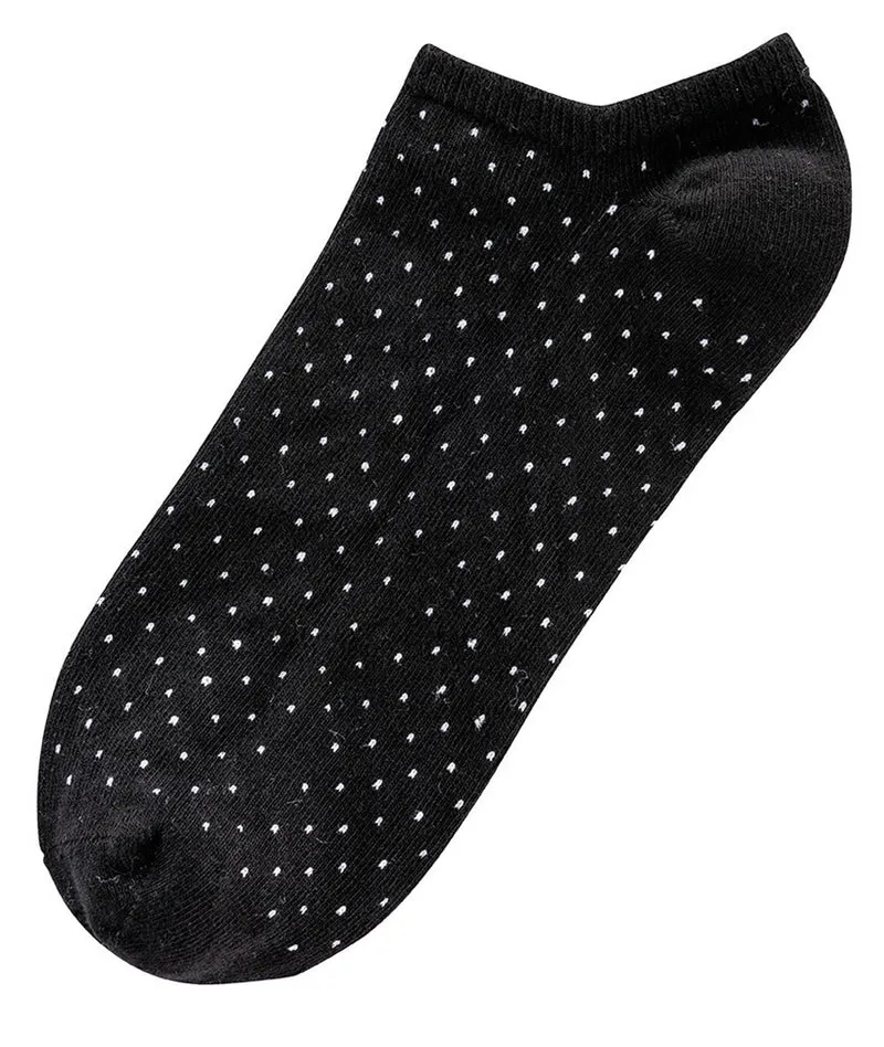 Sneaker Socken Damen black&white aus gekämmter Baumwolle mit Muster Mix 3 Paar