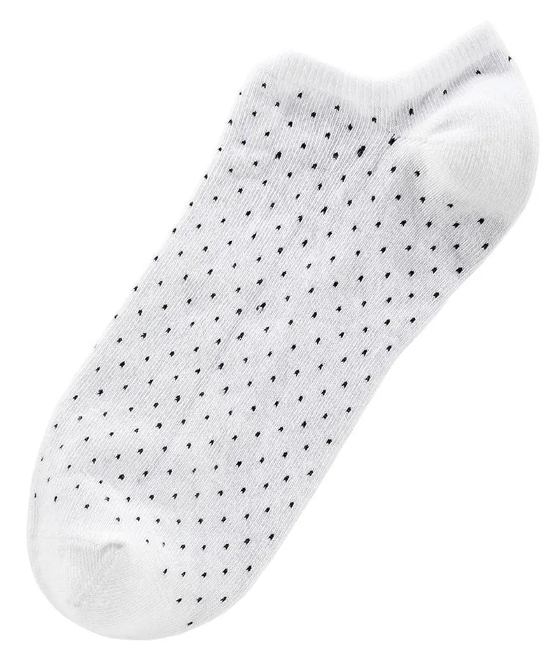 Sneaker Socken Damen black&white aus gekämmter Baumwolle mit Muster Mix 3 Paar