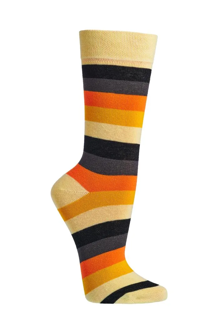 Bunte Bio Baumwoll Socken mit Blockstreifen 2 Paar oder 4 Paar