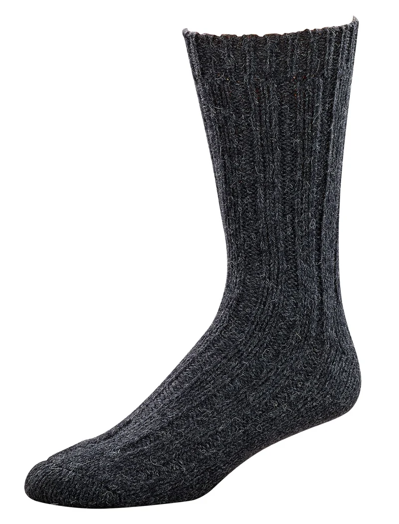 Wollsocken aus 100% Schafwolle Virgin Wool im Grobstrick 2 Paar