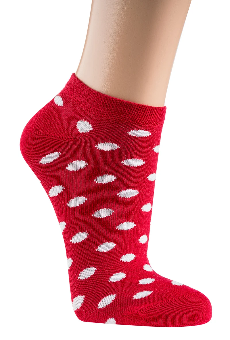 Maritime Sneaker Socken aus Baumwolle für Damen und Teenager im 3 Paar Set