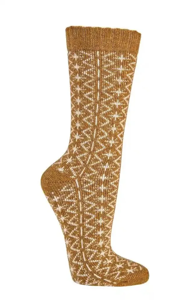 Bunte Wollsocken mit Merinowolle und Alpakawolle im Folklore Design 2 Paar