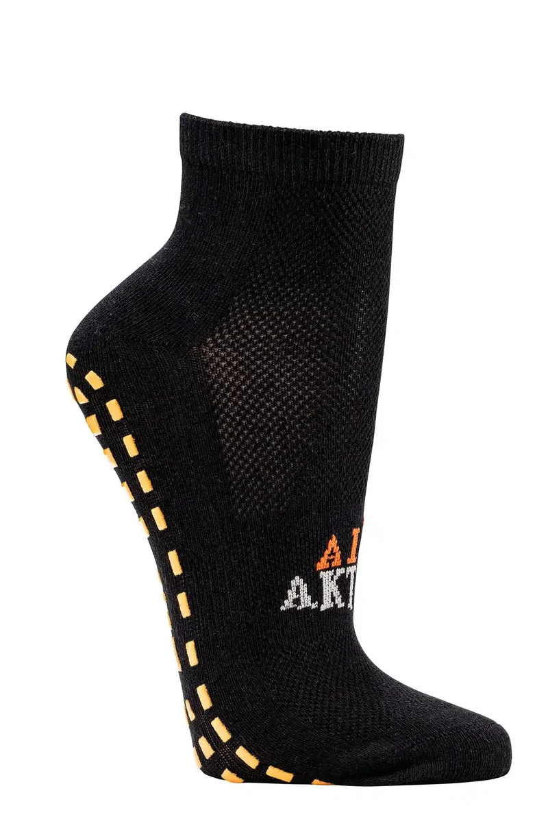 Kurzschaft Sportsocken mit ABS Anti Rutsch Druck für Yoga und Trampolin 2-6 Paar