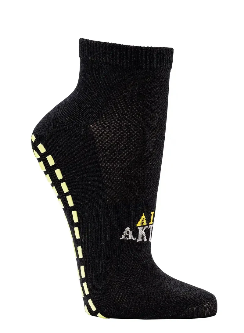 Kurzschaft Sportsocken mit ABS Anti Rutsch Druck für Yoga und Trampolin 2-6 Paar