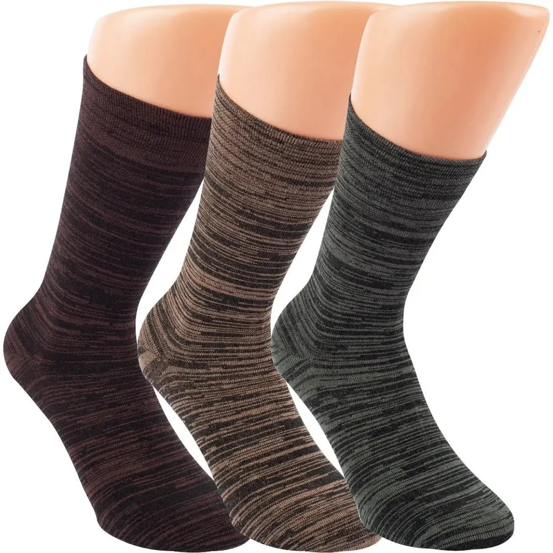 Bambus Viskose Socken melange natur mit Softrand 6-15 Paar