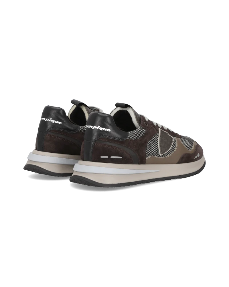 Sneakers Olympique Men, Brown Black Grey