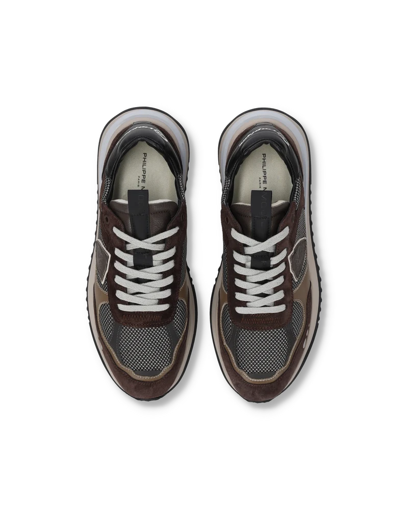 Sneakers Olympique Men, Brown Black Grey