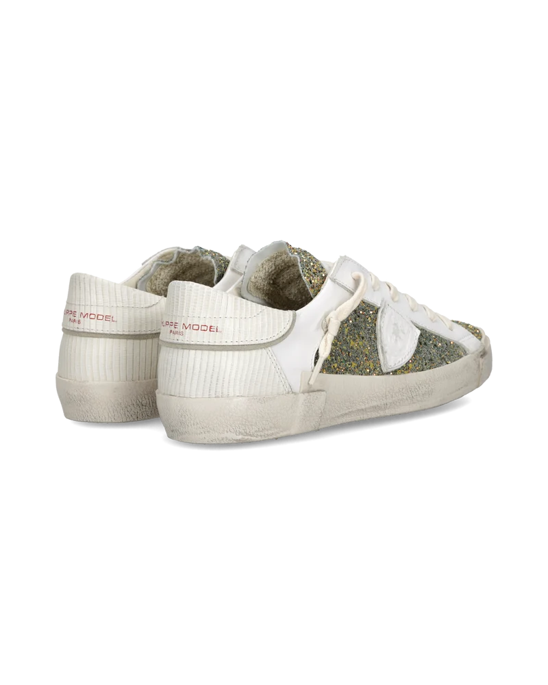 Sneakers Prsx Women, White Gold Green