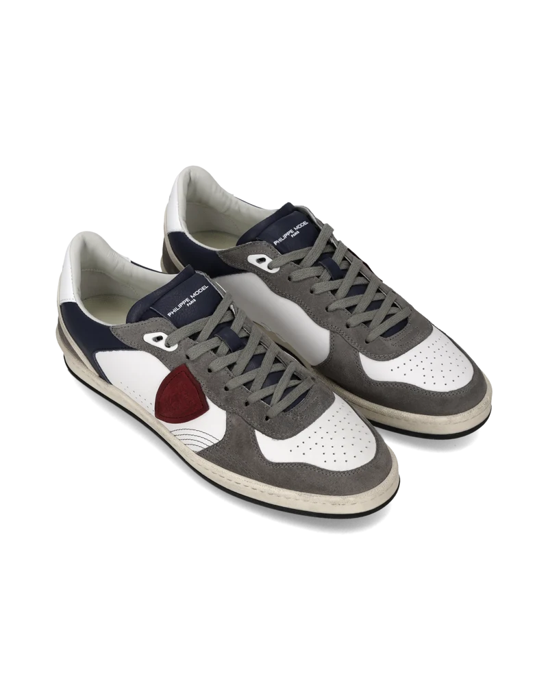 Sneakers Pgal Men, White Grey Blue