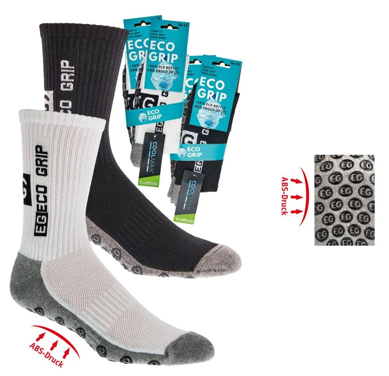 Funktions Sportsocken mit ABS Grip und COOLMAX® EcoMade im 2er Pack