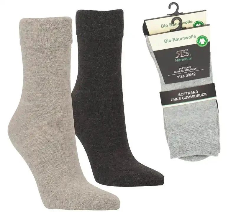 Nachhaltige Bio Socken Grau (hell & dunkel) | 98% Bio Baumwolle