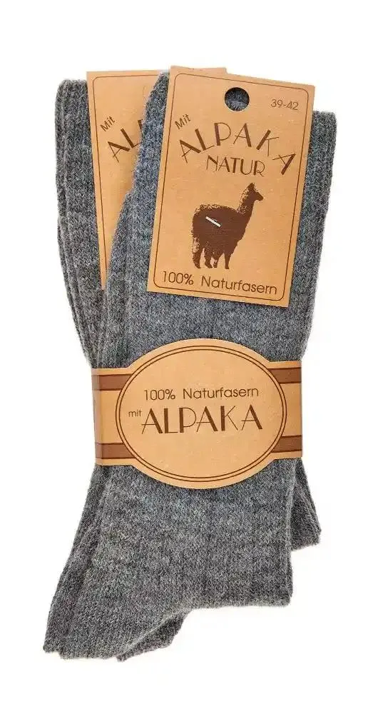 2 oder 4 Paar Unisex Wollsocken mit Alpaka – weich & warm