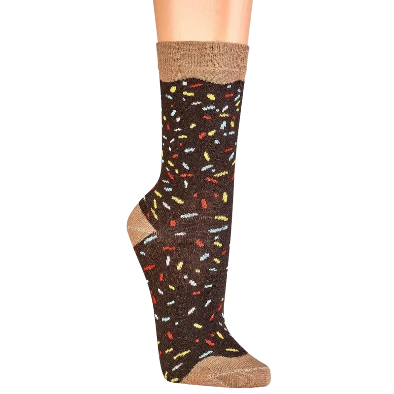 Donutsocken Damen aus Baumwolle als Geschenksocken 1 Paar
