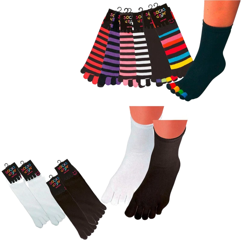 Zehensocken aus Baumwolle 2 Paar unisex in Einheitsgröße