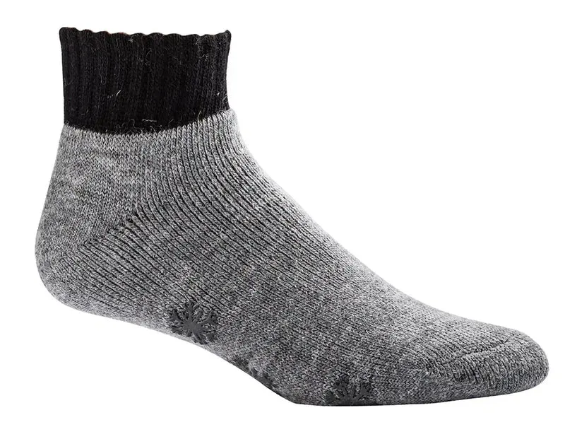 Anti Rutsch Kurzschaftsocken mit Alpakawolle, vollplüsch warm, 2 Paar