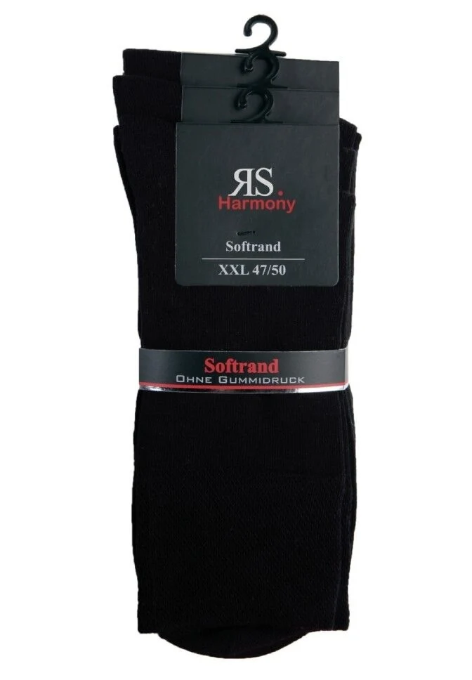 Business Herren Socken – Baumwolle mit Softrand in XL-Übergröße (3-15 Paar)