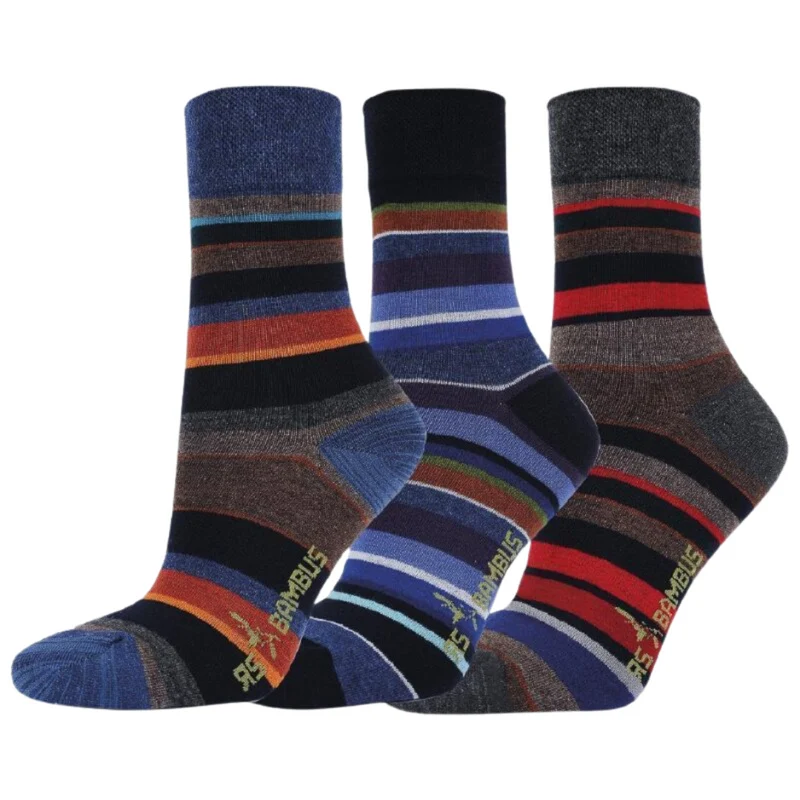 3-15 Paar Bambus Viskose Socken für Damen Ringel & Softrand ohne Gummi