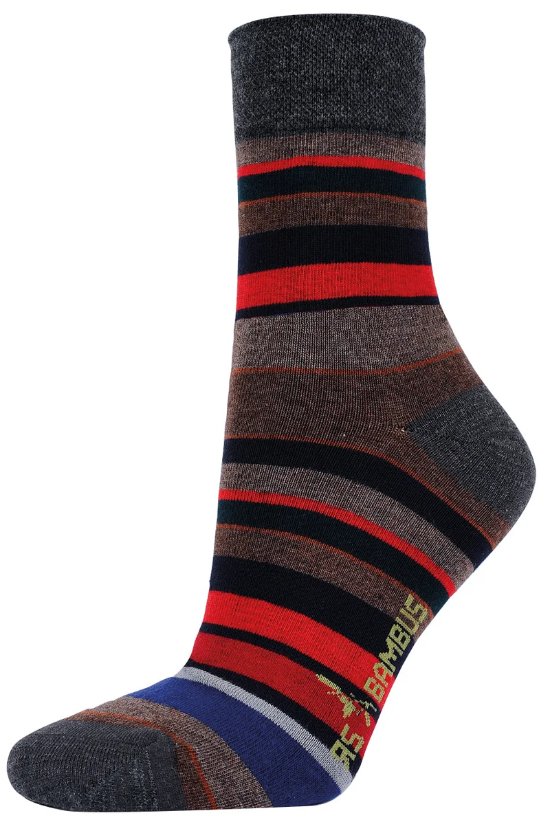 3-15 Paar Bambus Viskose Socken für Damen Ringel & Softrand ohne Gummi