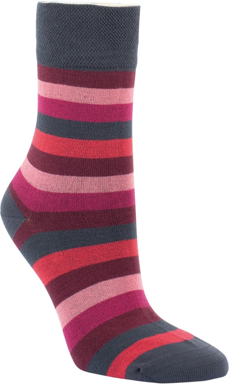 Bambus Viskose Socken bunt geringelt mit Softrand 3-15 Paar
