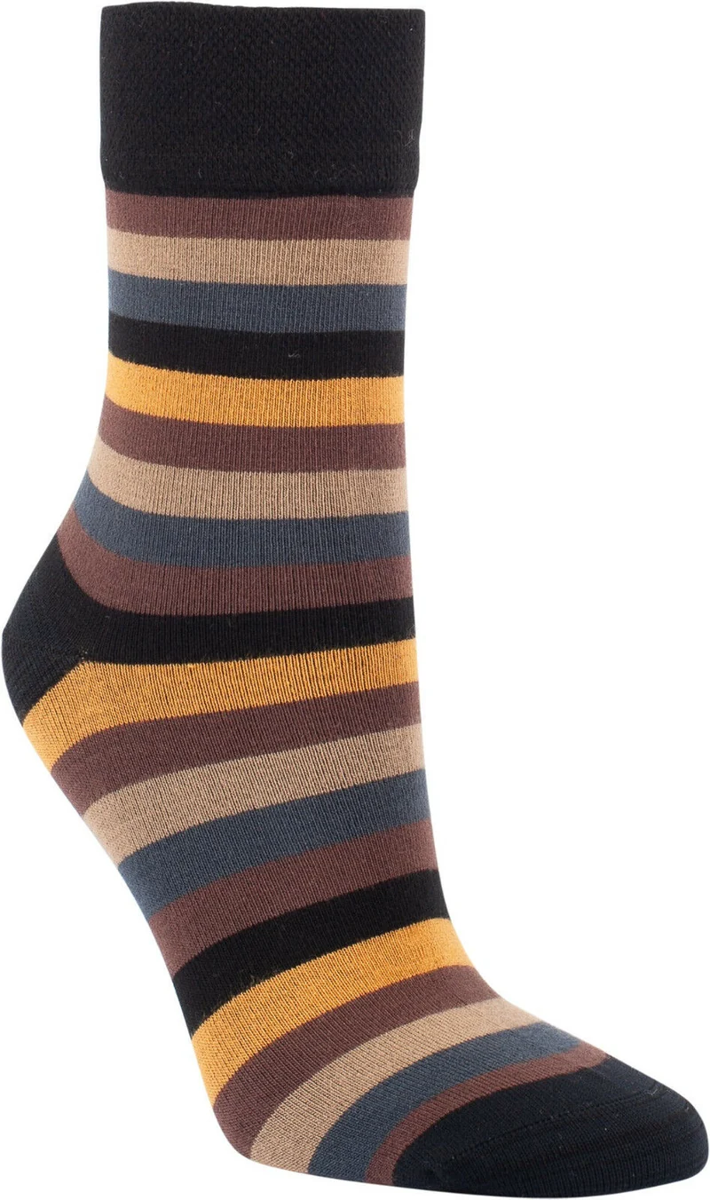 Bambus Viskose Socken bunt geringelt mit Softrand 3-15 Paar