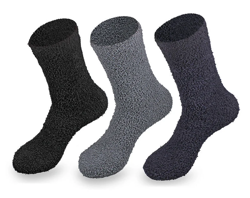 Herren Kuschelsocken als Bettsocke, schwarz oder anthrazit, Größen 39 bis 50