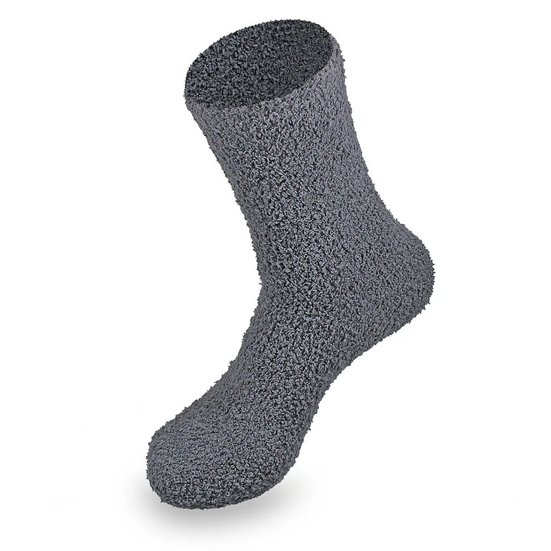Herren Kuschelsocken als Bettsocke, schwarz oder anthrazit, Größen 39 bis 50