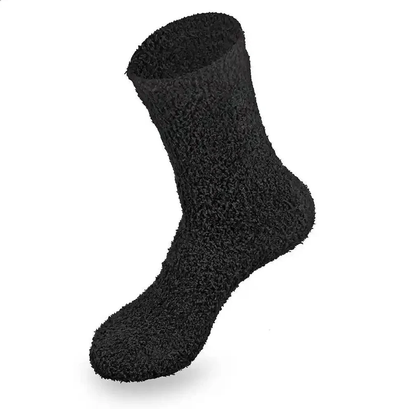 Herren Kuschelsocken als Bettsocke, schwarz oder anthrazit, Größen 39 bis 50