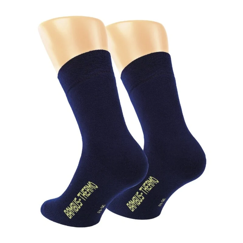 Thermo Socken aus Bambus Viskose schwarz bis 50 | 2-10 Paar