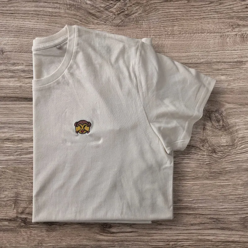 besticktes Männer Bio Baumwoll T-Shirt