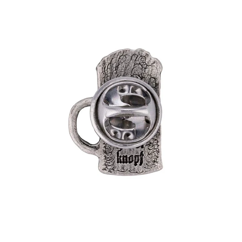 Gaudiknopf Anstecker Bierkrug Pin Altsilber
