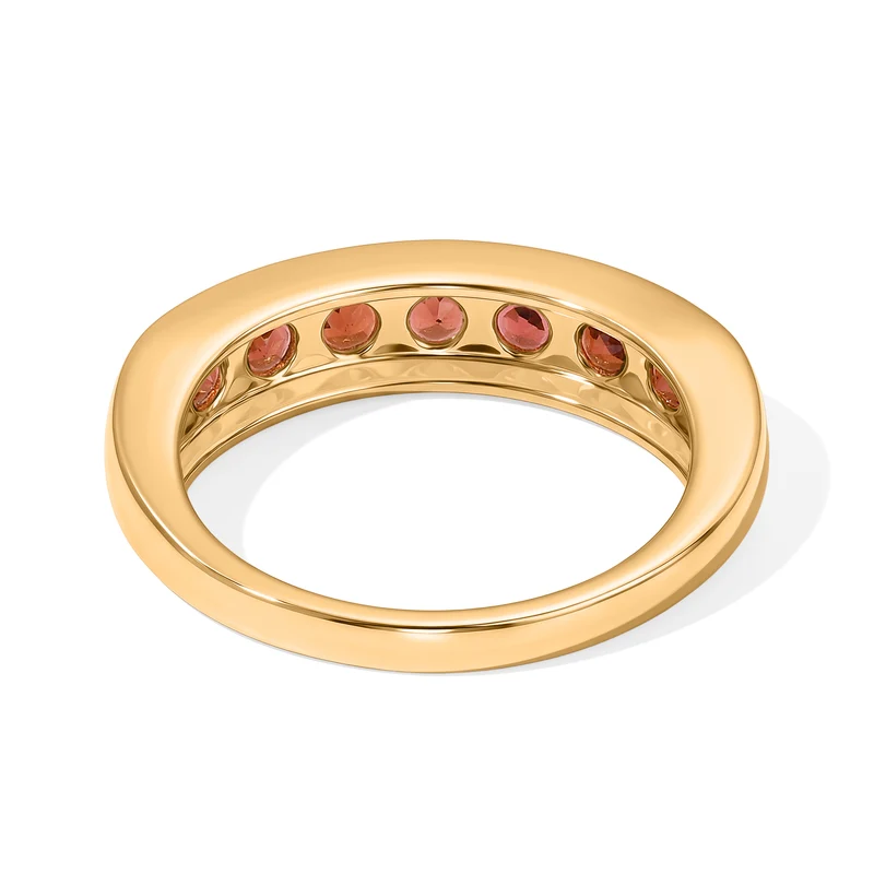 EVER TRUE 2er Set - Mosambik Granat Ring und Ohrringe, (Größe 17.00) ca. 4.53 ct