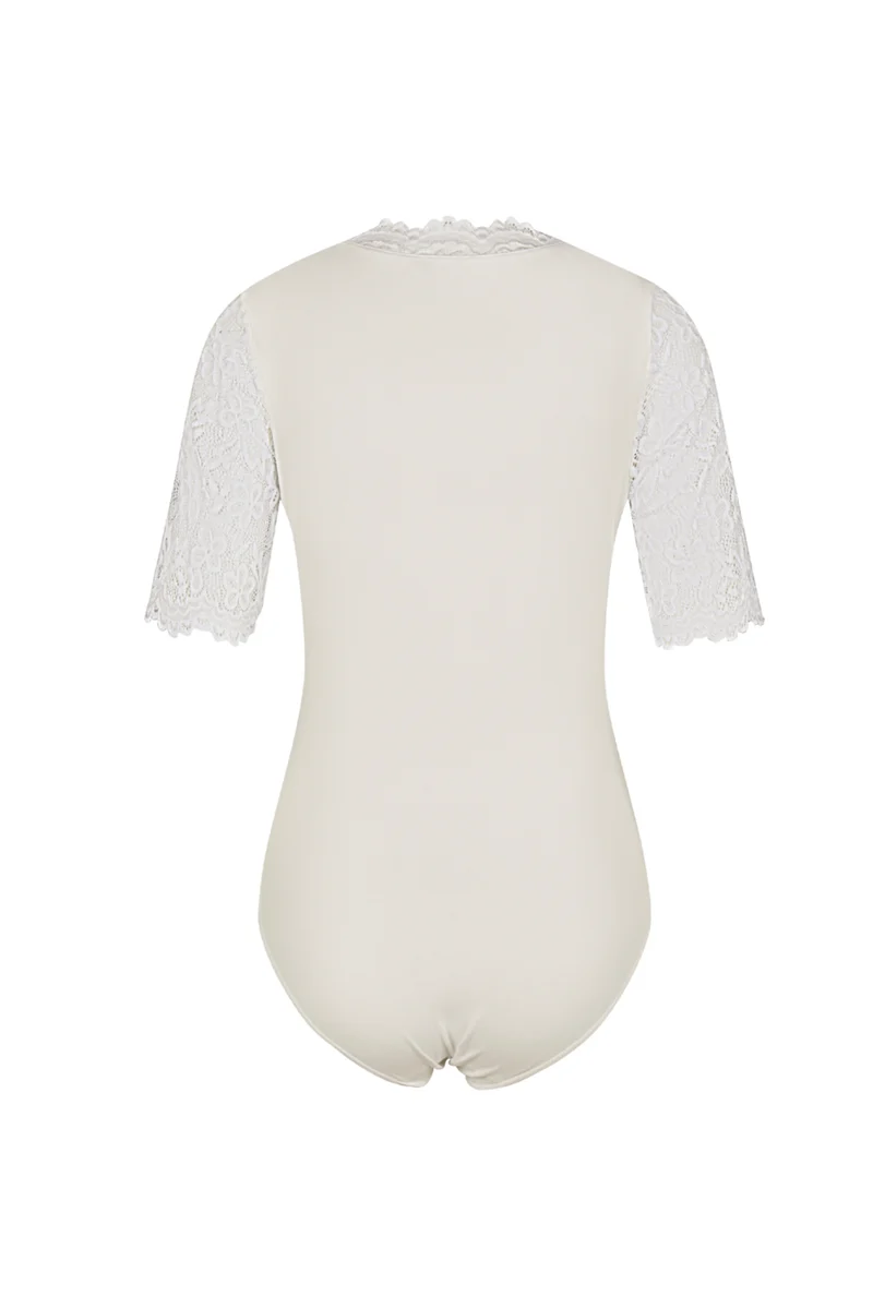 Nina v. C - Body Hanna – Spitze mit V-Ausschnitt in creme und schwarz