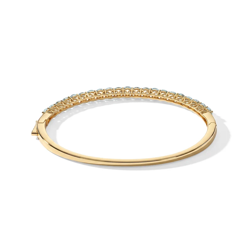 EVER TRUE AA Blauer Apatit Armreif ca. 19 cm Reine Bronze ca. 4,04 ct.