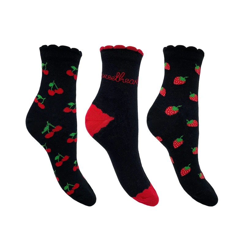3PK LADIES NICE DESIGN SOCKS