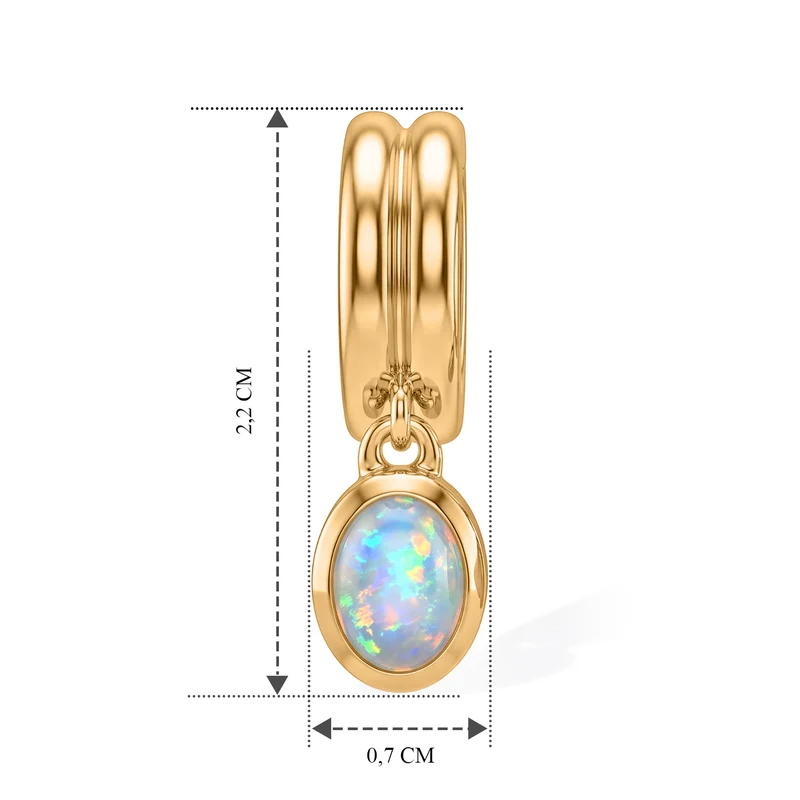 EVER TRUE AA Natürlicher, äthiopischer Welo Opal Ohrringe Reine Bronze ca. 1,27 ct.