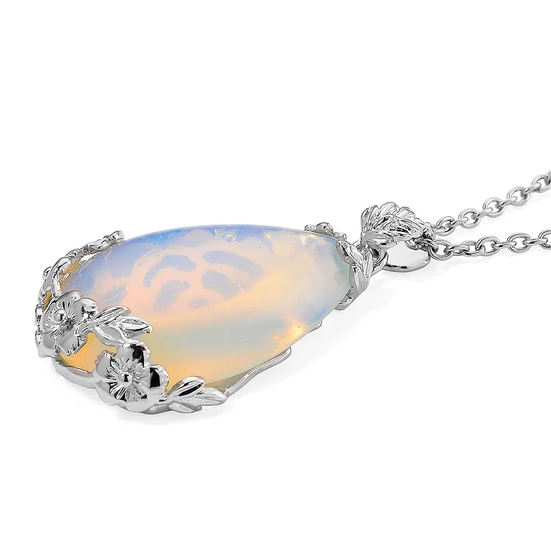 Opalite Schmuckset Legierung, Legierung Schwarz oxidiert ca. 100.00 ct